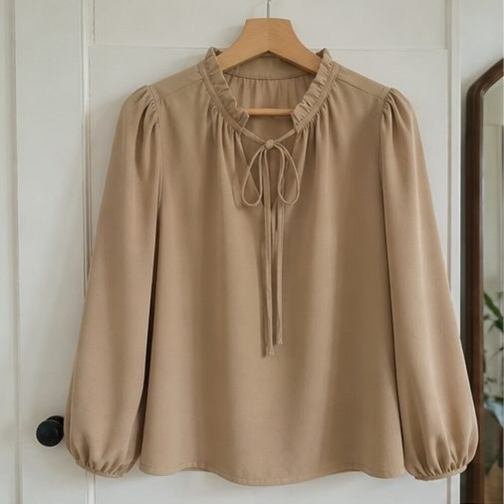 Sand Puff Sleeve Top